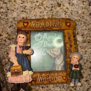 Boyds Bears Ceramic Frame with Brown and Blue Accents